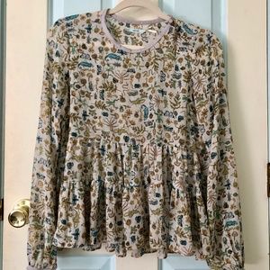 Fall Forest Print Blouse